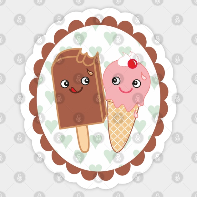 Ice creams in love Sticker by Pendientera